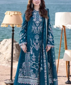 Luxury Embroidered Sequence Chikankari Lawn Suit – 3Pc Unstitched [RC-7005]