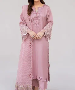 Premium 3PC Lawn Embroidered Suit with Graceful Organza Dupatta [RC-7002]